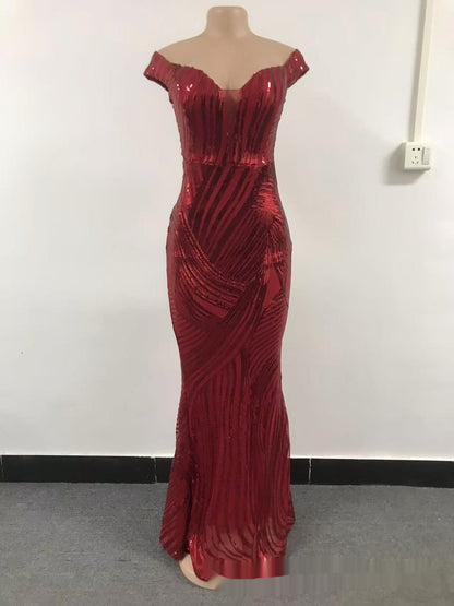 Luna Sheer Off-Shoulder Dress