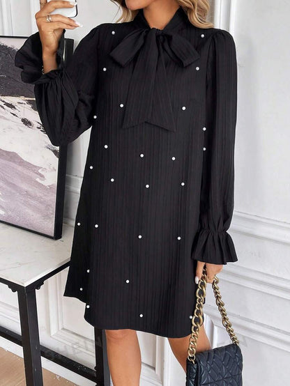 The Amelisse Pearl-Tie Dress