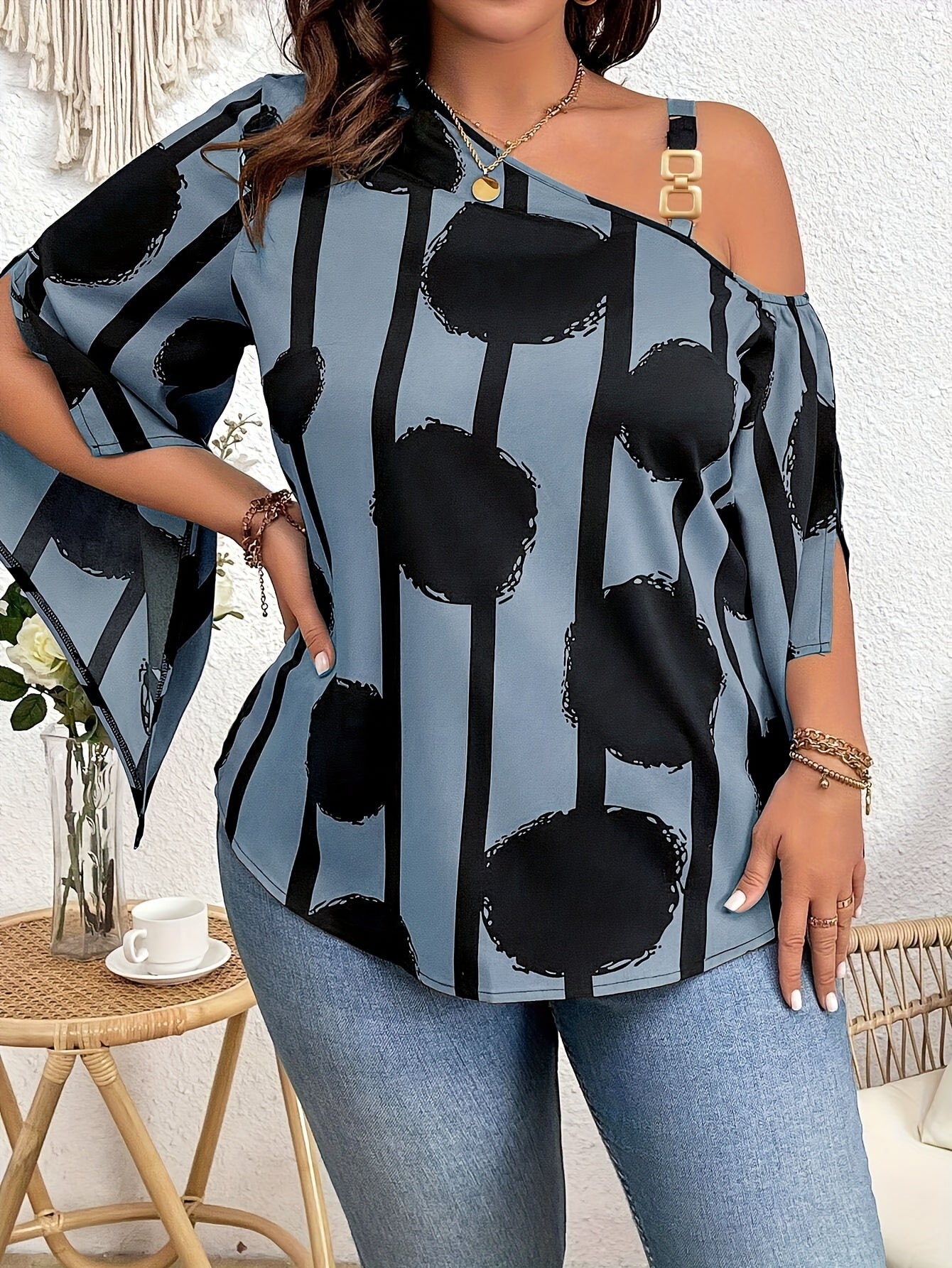 The LuxeCharm Chain Blouse