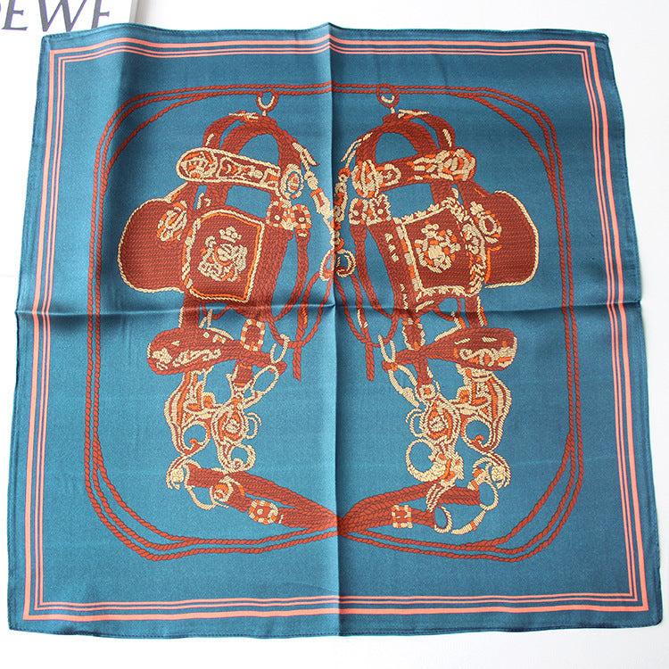 New Mixed Flower Shape Korean 53cm Silk Scarf