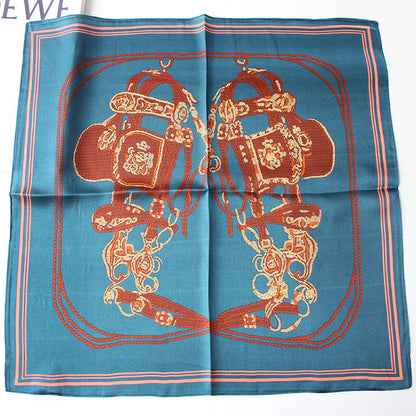 New Mixed Flower Shape Korean 53cm Silk Scarf