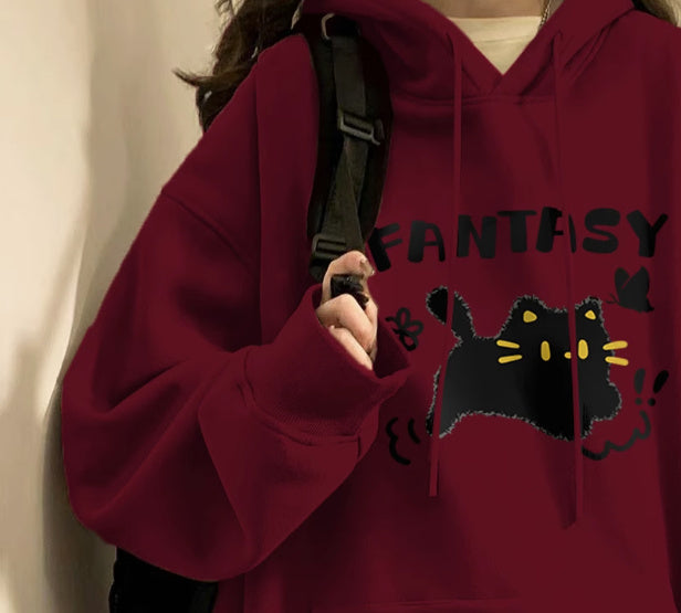 Hoodie Women Autumn And Winter Fashion Fashion Plus Cashmere Is Slimming Shoulders
