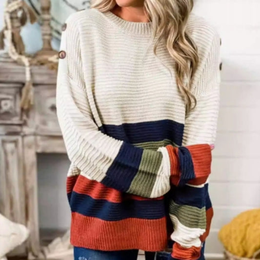 ChicLayer Contrast Knit Sweater
