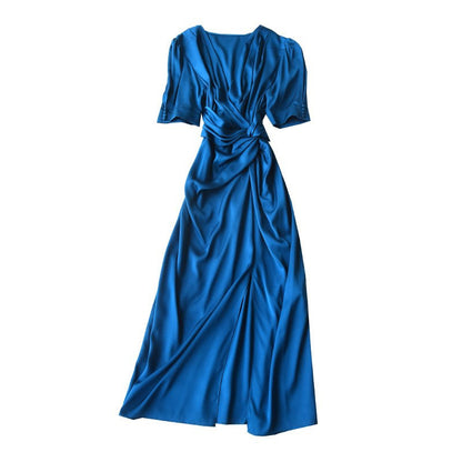 Azure Luxe Split Dress