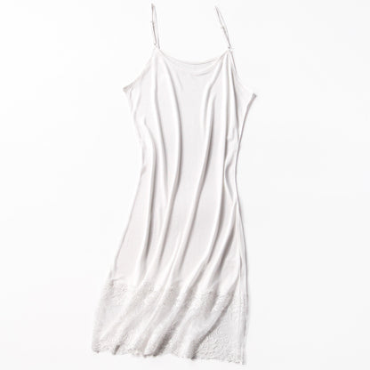 Summer Silk Slip Dress Black